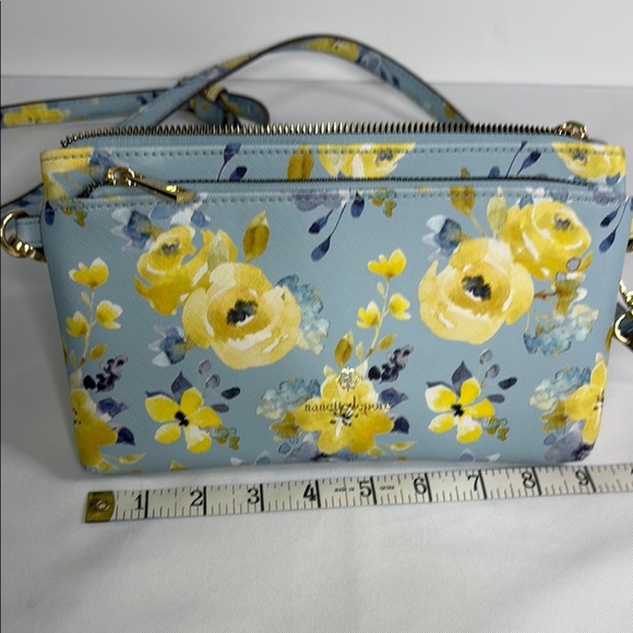Nanette Lepore Blue and Yellow Floral Crossbody Bag - Picture 6 of 7